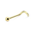 1mm Ball Silver Curved Nose Stud NSKB-59